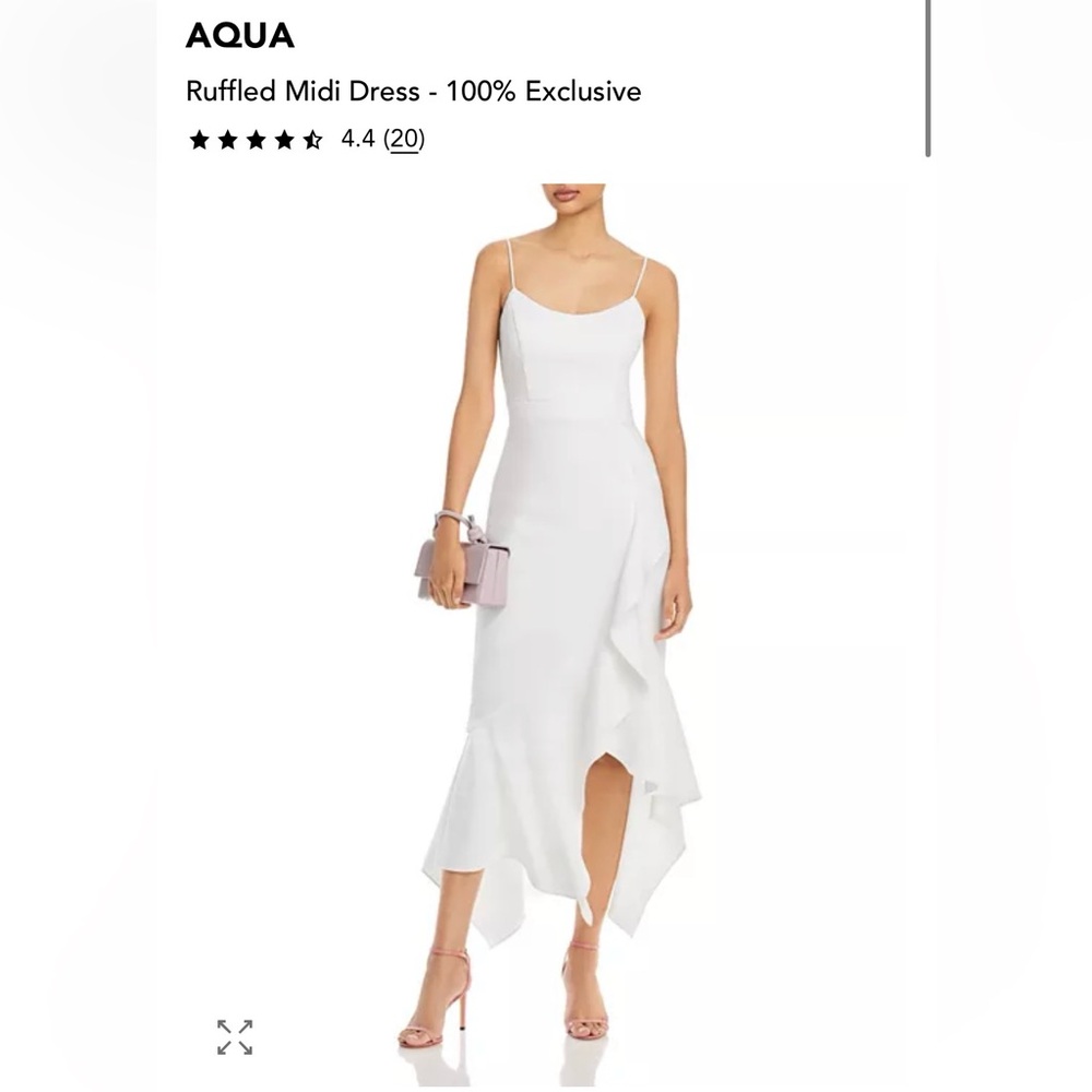 Aqua Asymmetrical Light Blue Midi Dress